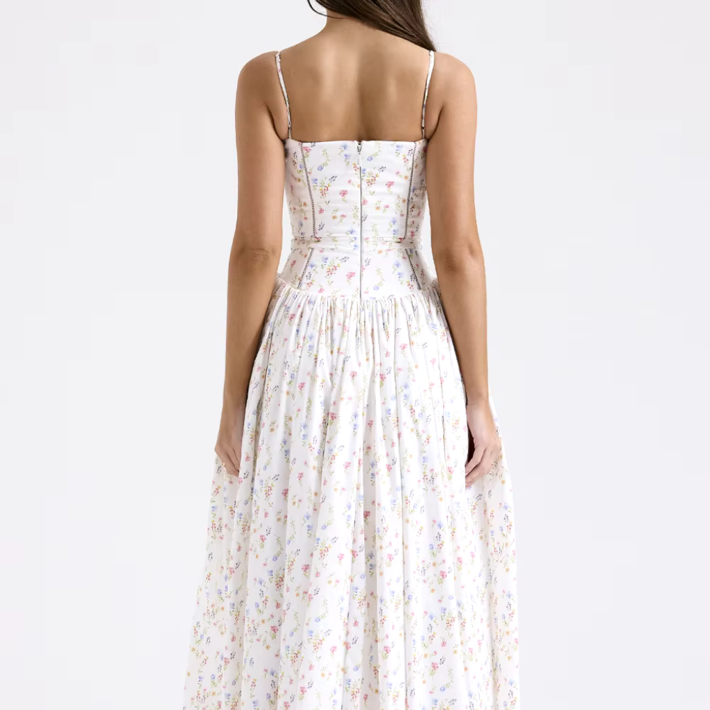 Vestido Midi Estampa Floral