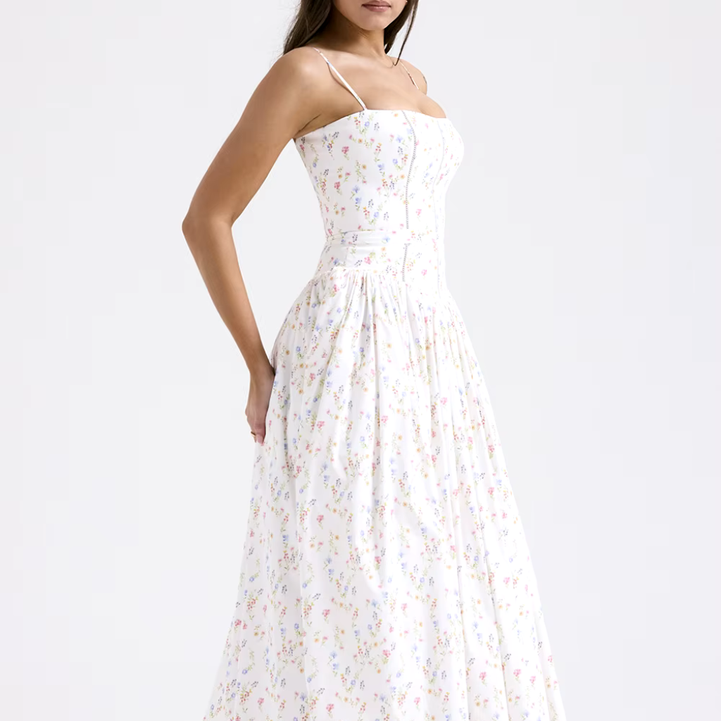 Vestido Midi Estampa Floral