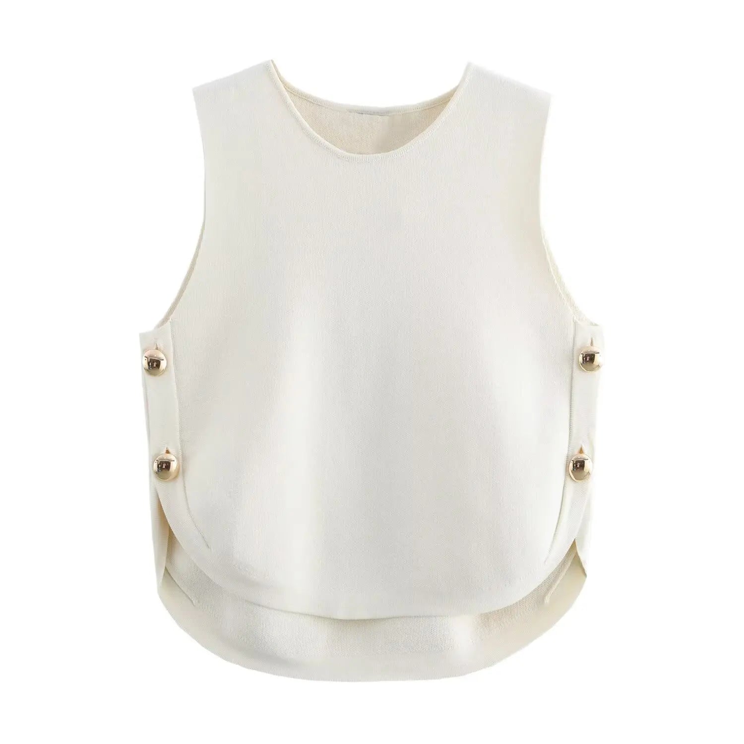 Blusa Feminina Colete com Botão