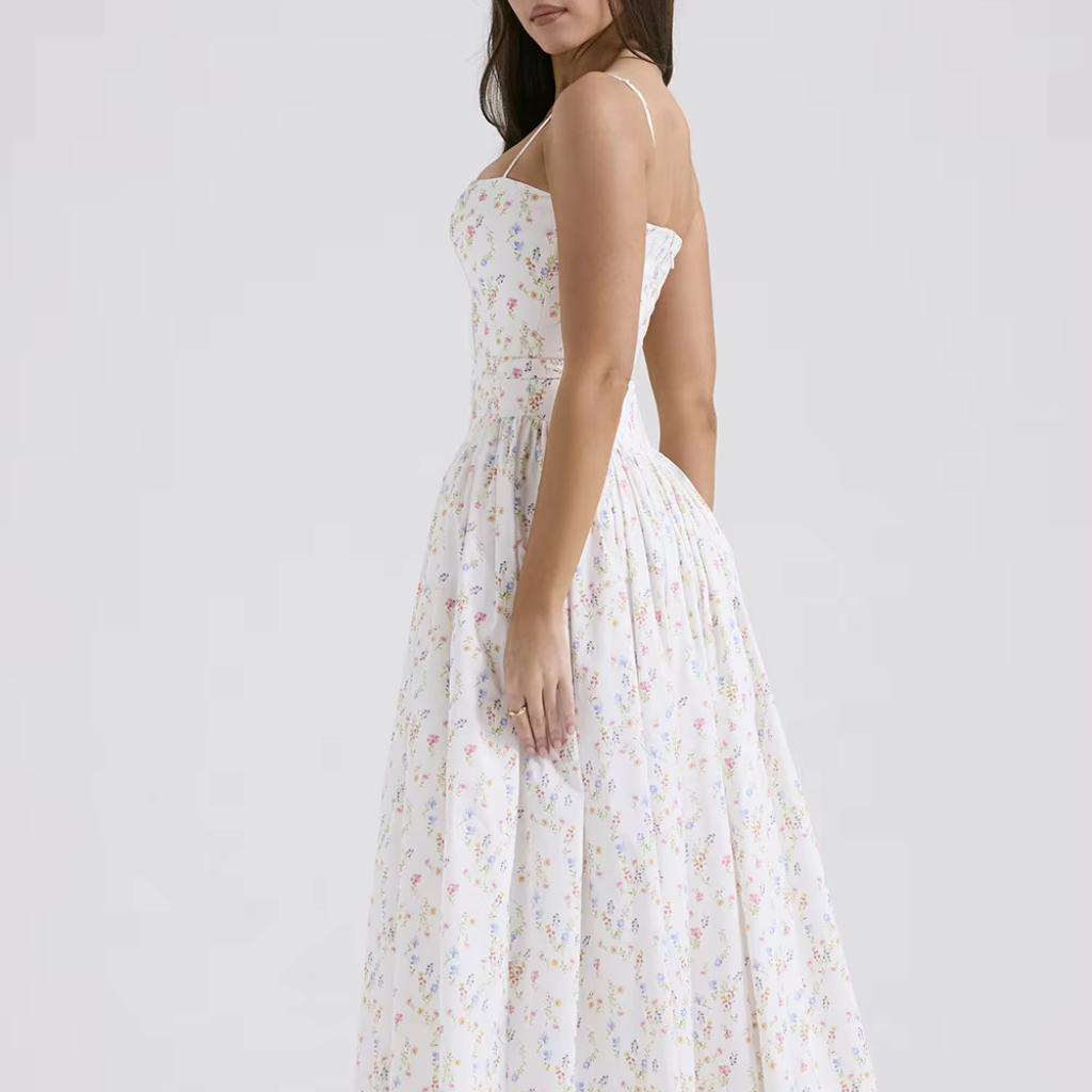 Vestido Midi Estampa Floral