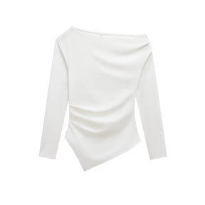Blusa Feminina Assimétrica Manga Longa