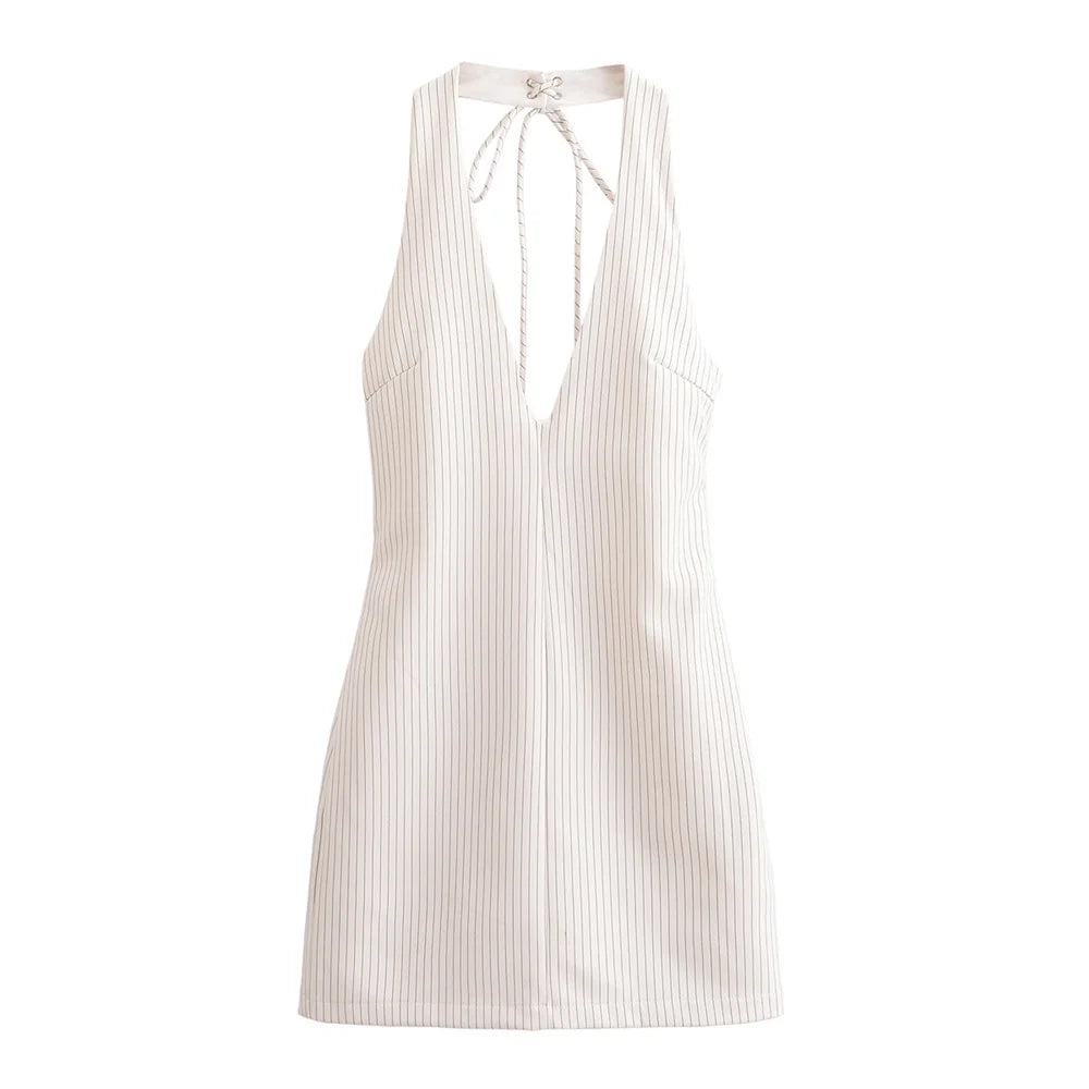 Vestido Curto Costas com Decote