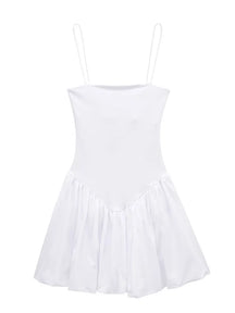 Vestido de Alça Fina com Babado