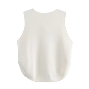 Blusa Feminina Colete com Botão