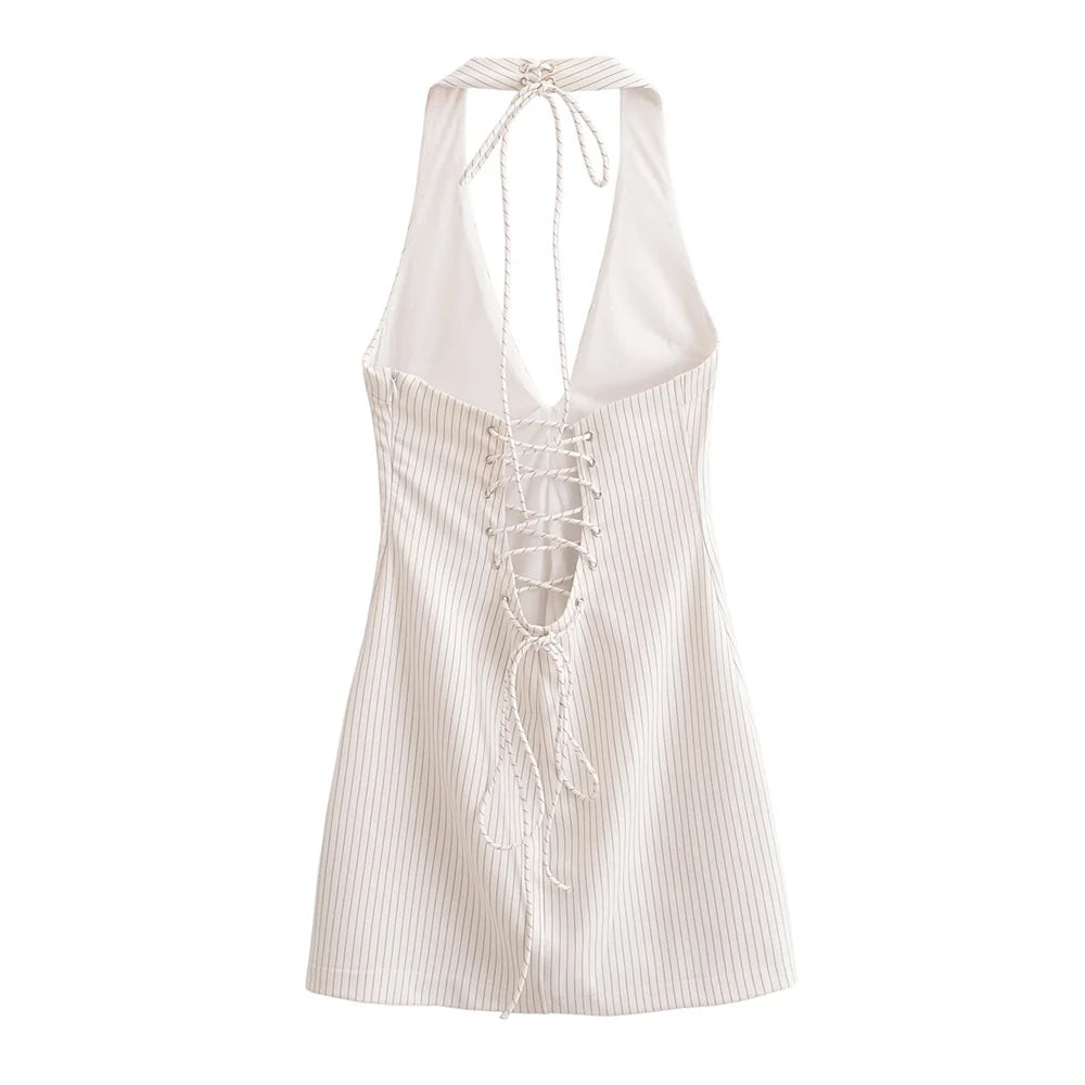Vestido Curto Costas com Decote