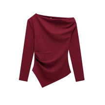 Blusa Feminina Assimétrica Manga Longa