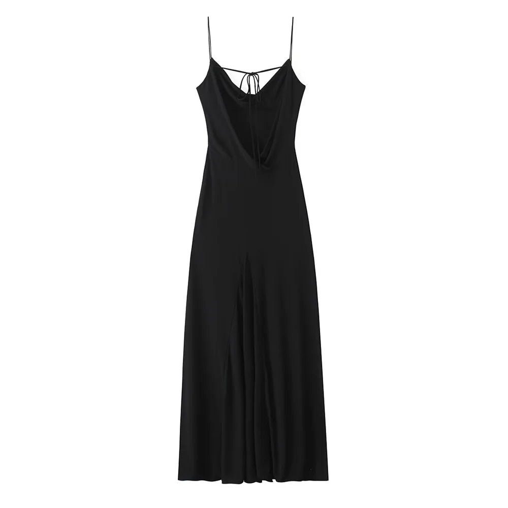 Vestido Longo Casual Black