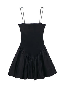 Vestido de Alça Fina com Babado