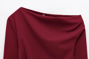 Blusa Feminina Assimétrica Manga Longa