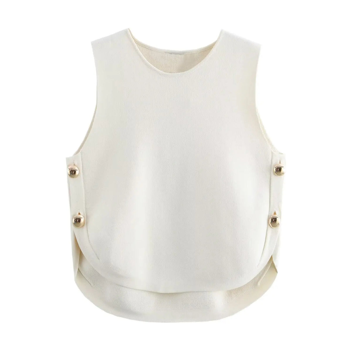 Blusa Feminina Colete com Botão
