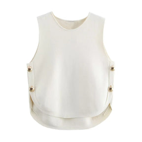 Blusa Feminina Colete com Botão